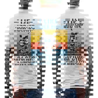 Cat I Like Murder Shows Comfy Clothes And Maybe 3 People Mens Back Print T-shirt | Mazezy