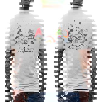 Cats With Santa Hat Merry Catmas Cat Lover Christmas Men's T-shirt Back Print - Seseable