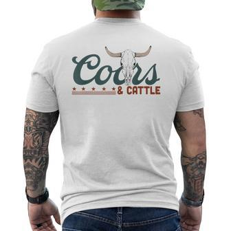 Cattle Rodeo Western Cowboy Mens Back Print T-shirt - Monsterry AU