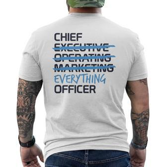 Ceo Chief Everything Officer Entrepreneur Business Men's T-shirt Back Print | Mazezy