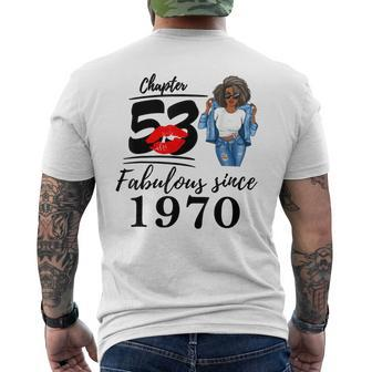 Chapter 53 Fabulous Since 1970 53Th Birthday For Black Men's T-shirt Back Print - Seseable
