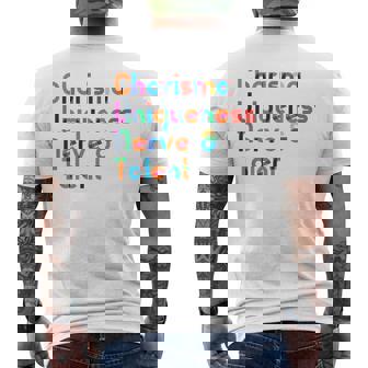 Charisma Uniqueness Nerve & Talent Drag Queen Men's T-shirt Back Print | Mazezy