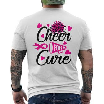 Cheer For A Cure Breast Cancer Awareness Men's T-shirt Back Print | Mazezy