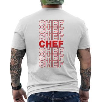 Chef Thank You Bag Design Funny Cute Chef Funny Gifts Mens Back Print T-shirt | Mazezy
