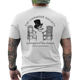 The Chowder Society Purveyors Of Fine Stories Men's T-shirt Back Print | Mazezy
