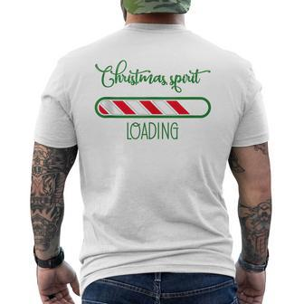 Christmas Holidays Spirit Loading Joy Men's T-shirt Back Print | Mazezy