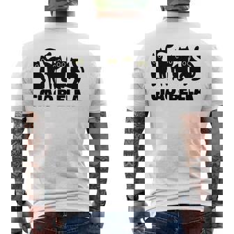 Ciao Bella A Group Of Cats With Slogan Italian Graphic Mens Back Print T-shirt | Mazezy