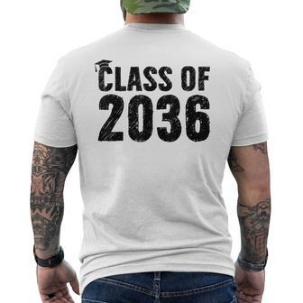 Class Of 2036 First Day Of School Grow With Me Graduation Men's T-shirt Back Print | Mazezy