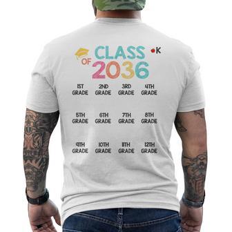 Class Of 2036 Grow With Me With Space For Checkmarks Men's T-shirt Back Print - Monsterry CA