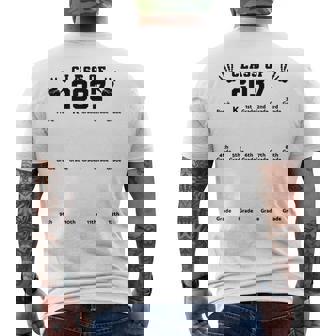 Class Of 2037 Handprint Grow With Me Pre-K Graduation Mens Back Print T-shirt | Mazezy