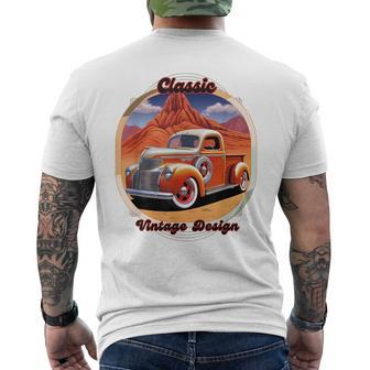 Classic Vintage Design Truck Mens Back Print T-shirt | Mazezy