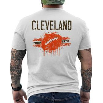 Cleveland Fan Retro Vintage Men's T-shirt Back Print | Mazezy