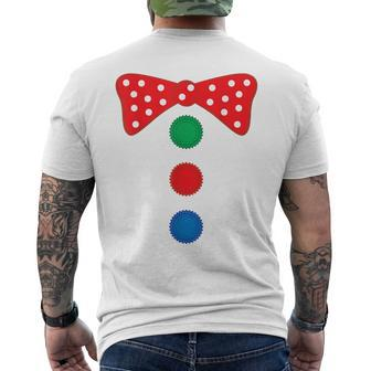 Clown Bow Tie Halloween Costume Funny Mens Back Print T-shirt - Thegiftio UK