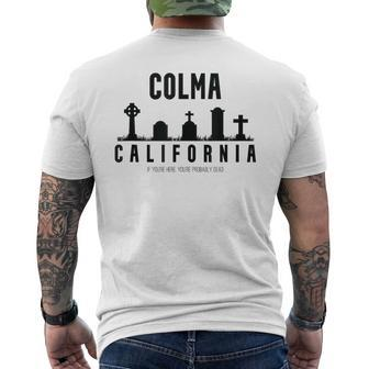 Colma California Men's T-shirt Back Print | Mazezy