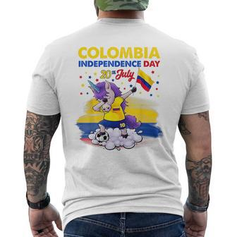 Colombia Independence Day Flag 2023 Boys Girls Kids Toddlers Colombia Funny Gifts Mens Back Print T-shirt | Mazezy