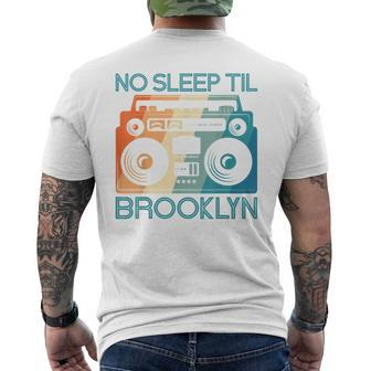Cool Retro No Sleep Til Brooklyn Old School Portable Stereo Men's T-shirt Back Print - Monsterry AU