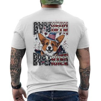 Corgi Dog Lover Patriotic 4Th Of July Mens Back Print T-shirt | Mazezy