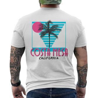 Costa Mesa California T Retro Ca Cool Men's T-shirt Back Print | Mazezy