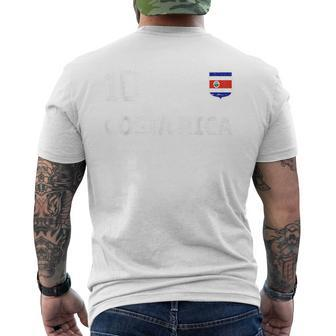 Costa Rica Soccer Fan Jersey Costa Rica Flag Football Lovers Mens Back Print T-shirt | Mazezy