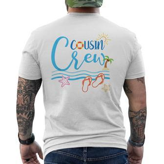 Cousin Crew Matching Family Trip 2023 Beach Vacation Cruise Mens Back Print T-shirt - Seseable