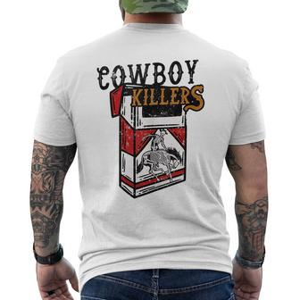 Cowboy Killers Vintage Skeleton Western Cowboy Cowgirl Mens Back Print T-shirt | Mazezy
