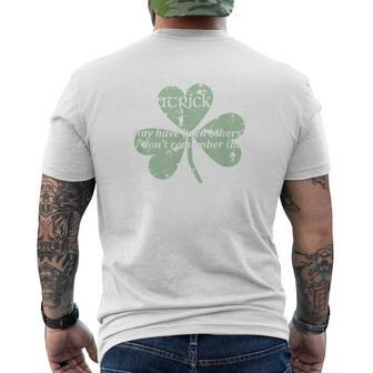 Craft Its My First St Patricks Day Funny Mens Back Print T-shirt | Mazezy CA