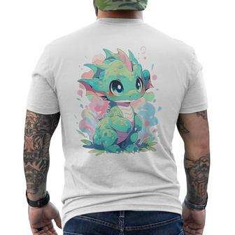 Cute Dragon Dragon Lover Baby Men's T-shirt Back Print - Seseable