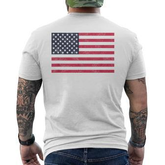 Cute Usa Flag Red White Blue 4Th Of July Top Mens Back Print T-shirt | Mazezy DE