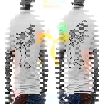 Dabbing Corgi Puppy Dog Pineapple Aloha Beach Hawaii Gift Mens Back Print T-shirt | Mazezy