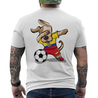 Dabbing Dog Ecuador Soccer Fans Jersey Ecuadorian Football Men's T-shirt Back Print | Mazezy CA