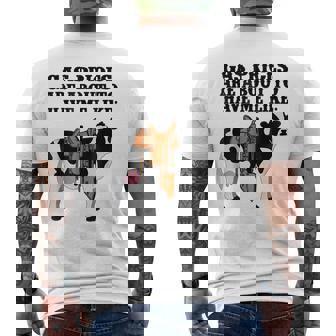 Dairy Cow Gas Prices Are About To Have Me Like Men's Back Print T-shirt | Mazezy