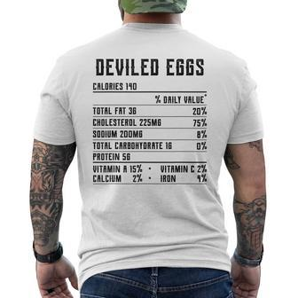 Deviled Eggs Nutrition Facts Thanksgiving 2020 Stuffed Eggs Mens Back Print T-shirt | Mazezy