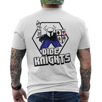 Dice Knights Wargaming Team Mens Back Print T-shirt - Seseable