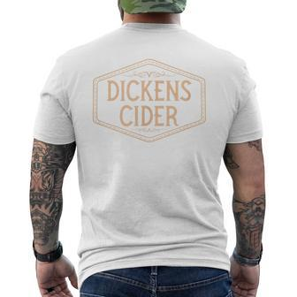 Dickens Cider - Bottle Label Pun Design - Cheeky Innuendo Mens Back Print T-shirt - Seseable