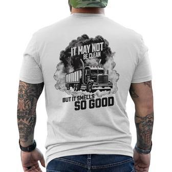 Diesel Truck Exhaust For Truck Driver Diesel Enthusiast Mens Back Print T-shirt - Seseable