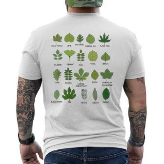Different Types Of Tree Leaves Common Leaves Nature Lovers Mens Back Print T-shirt - Monsterry AU