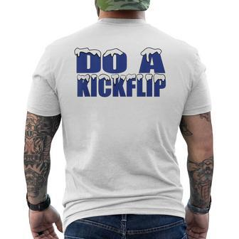 Do A Kickflip Skateboarding A Kickflip Mens Back Print T-shirt | Mazezy