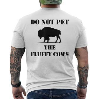 Do Not Pet The Fluffy Cows Mens Back Print T-shirt - Thegiftio UK