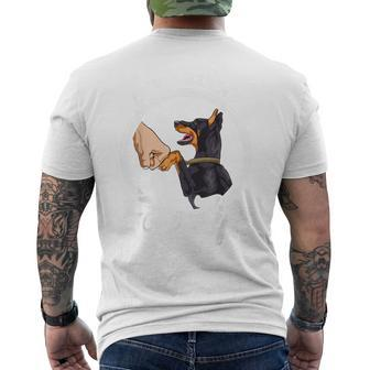Doberman Pinscher Funny Doberman Lover Mens Back Print T-shirt | Mazezy