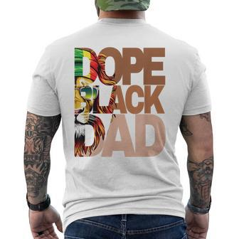 Dope Black Dad Junenth Fathers Day Black Man King Mens Back Print T-shirt | Mazezy