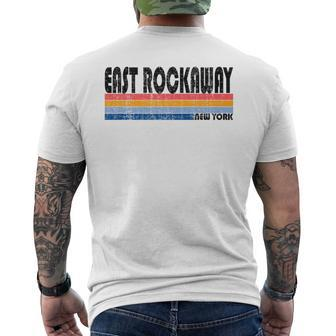 East Rockaway Ny Hometown Pride Retro 70S 80S Style Men's T-shirt Back Print | Mazezy