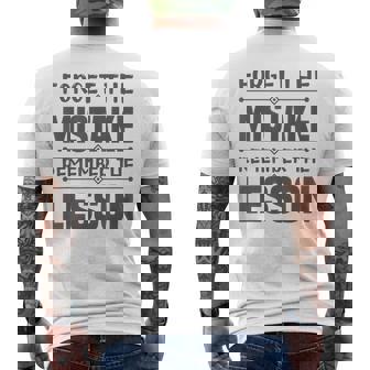 Entrepreneur - Forget The Mistake Remember The Lesson Mens Back Print T-shirt | Mazezy