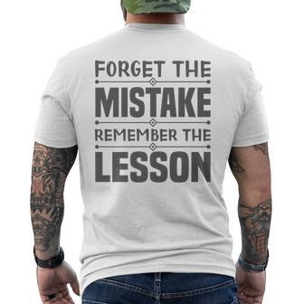 Entrepreneur - Forget The Mistake Remember The Lesson Mens Back Print T-shirt | Mazezy