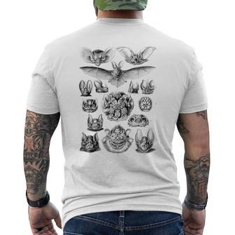 Ernst Haeckel Bats Scientific Illustration Biology Bat Lover Men's T-shirt Back Print | Mazezy