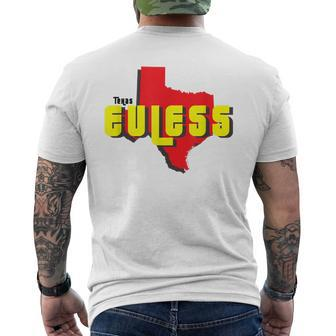 Euless Texas State Outline Retro Tx Men's T-shirt Back Print | Mazezy