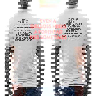 Even A Girlboss Needs A Forehead Kiss Sometimes Funny Mens Back Print T-shirt | Mazezy