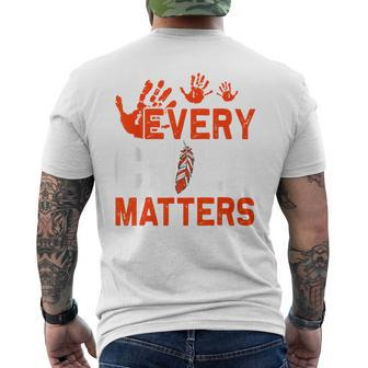 Every Orange Child Matters Indigenous People Orange Day Men's T-shirt Back Print - Seseable