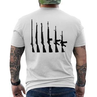 Evolution Of The Us Service Rifle Men's Crewneck Short Sleeve Back Print T-shirt - Monsterry AU