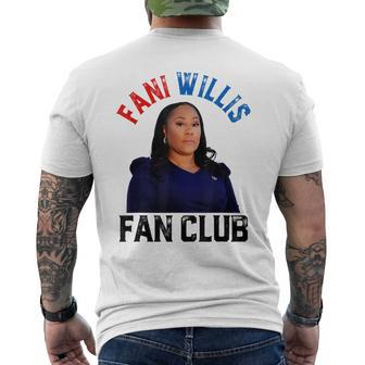 Fani Willis Fan Club Retro Usa Flag American Political Men's T-shirt Back Print | Mazezy
