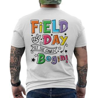 Field Day Let The Games Begin Last Day Of School Men's Back Print T-shirt | Mazezy
